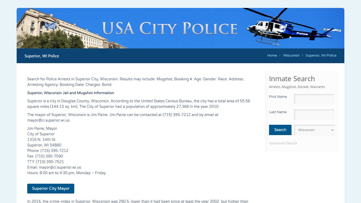 Superior, WI Police | Jail Records